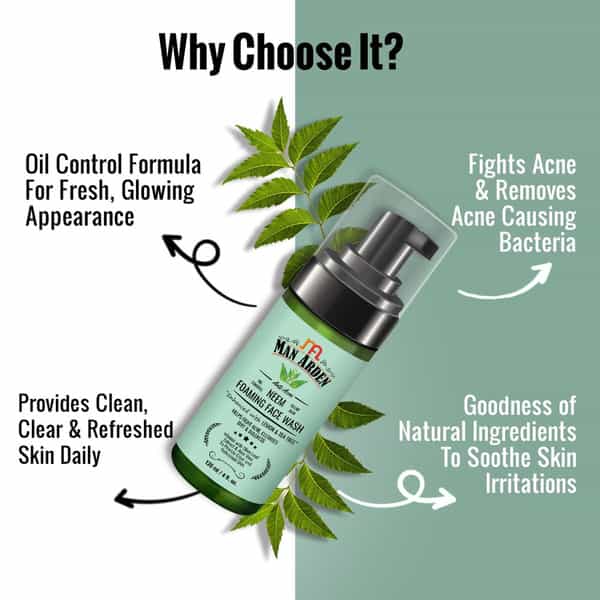 Man Arden Anti-Acne Neem Foaming Face Wash 120 Ml