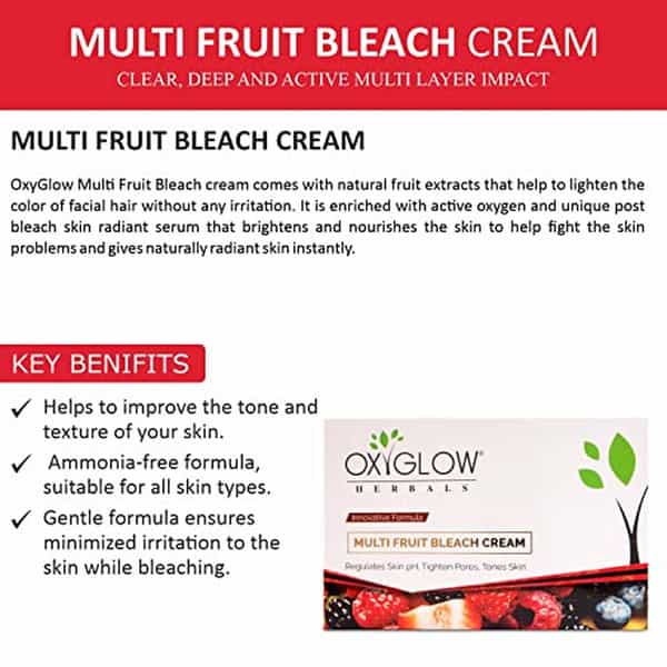 Oxyglow Herbals Bleach Cream Multi Fruit 300 Gram