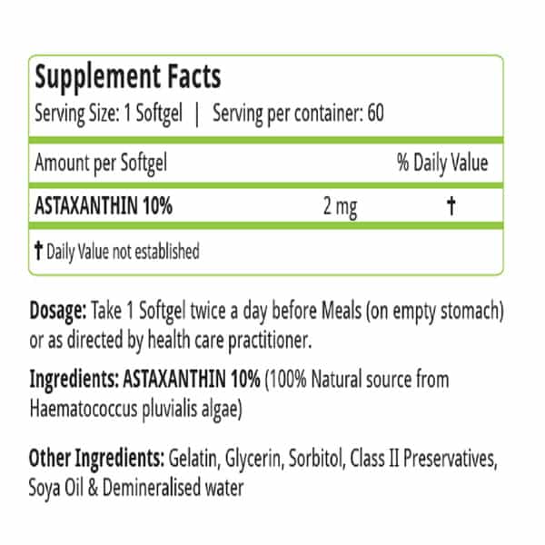 Natures Velvet Astaxanthin 2Mg | Softgels