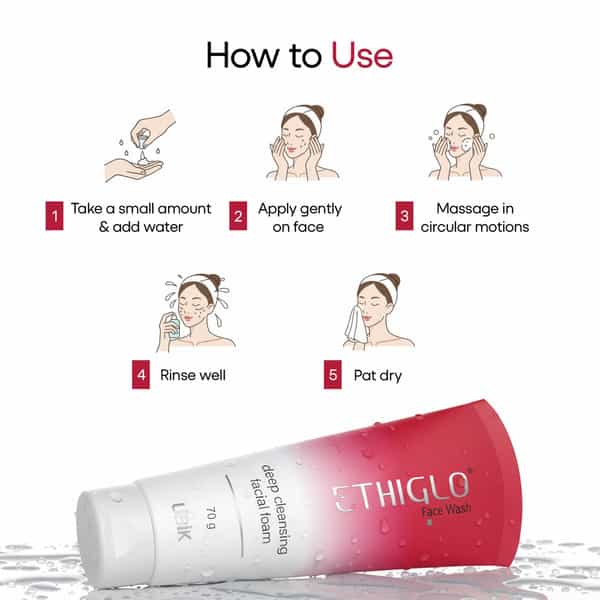 Ethiglo | Skin Whitening Face Wash | Tube 70 Gm