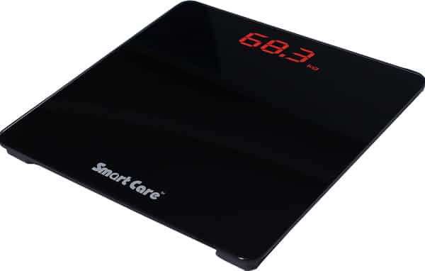 Smartcare Scs210 Glass Top Digital Weighting Scale (Black)