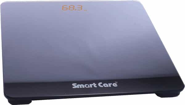 Smartcare Scs210 Glass Top Digital Weighting Scale (Black)