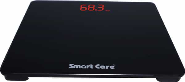 Smartcare Scs210 Glass Top Digital Weighting Scale (Black)