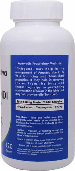 Ved Tattva Nirgundi Tablet (Vitex Negundo) 120 Tablets