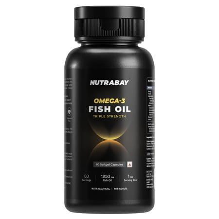 Nutrabay Pro Fish Oil Omega 3 (Triple Strength) - 1000mg - 60 Capsules