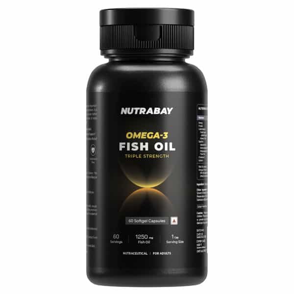 Nutrabay Pro Fish Oil Omega 3 (Triple Strength) - 1000Mg - 60 Capsules