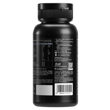 Nutrabay Pro Fish Oil Omega 3 (Triple Strength) - 1000mg - 60 Capsules