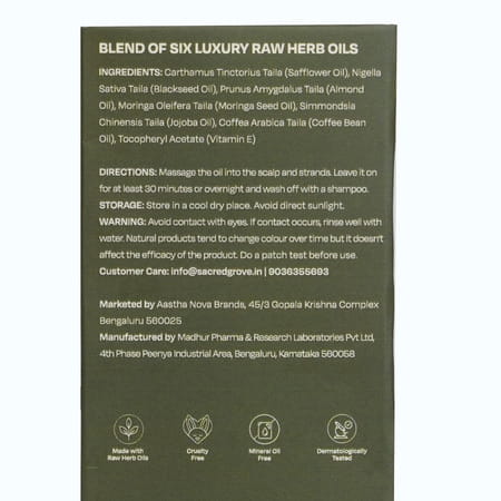 Sacred Grove Coffee Bean & Blackseed Nourishing Hair Oil - 100ml