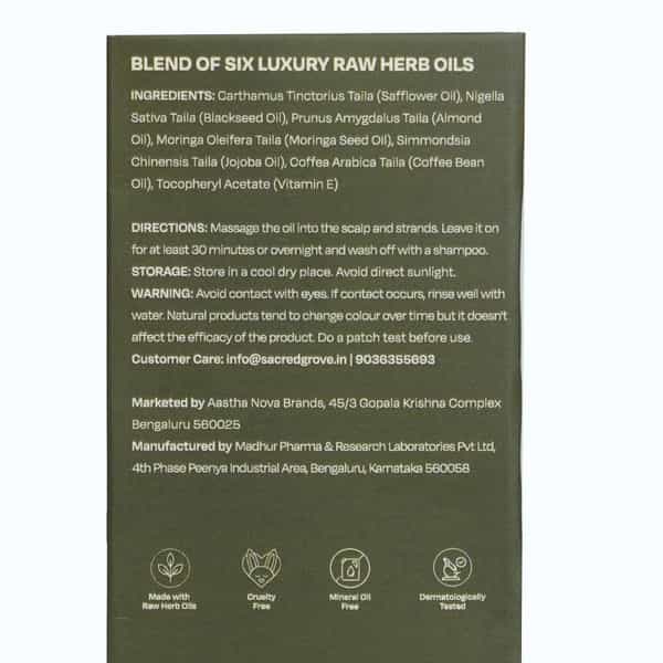 Sacred Grove Coffee Bean & Blackseed Nourishing Hair Oil - 100Ml
