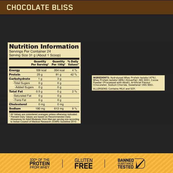 On India Gs Isolate Gf Chocolate 744G