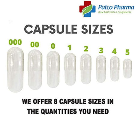Patco Pharma - Size 000 Clear Empty Vegetarian Pill Capsule/Halal Certified |Diy Powder Filling.