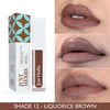 Just Herbs Ayurvedic Creamy Matte Long Lasting Liquid Lipstick . - Liquorice Brown