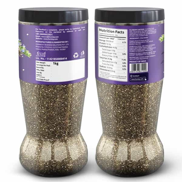 Farmley Chia Seeds Rich In Protein 1Kg