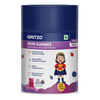 Gritzo Iron Gummies With Folic Acid & Vitamin C (7-9Y Girls) (Mixed Berry Flavour | 30 Gummies)
