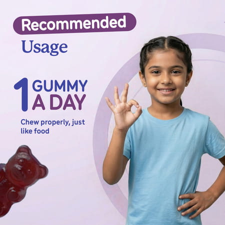 Gritzo Iron Gummies With Folic Acid & Vitamin C (7-9Y Girls) (Mixed Berry Flavour | 30 Gummies)