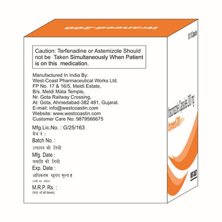Westcoast Itraneed 200 Itraconazole 200mg | Treats Fungal Infection | Skin | Eyes | Vagina - 1x10 
