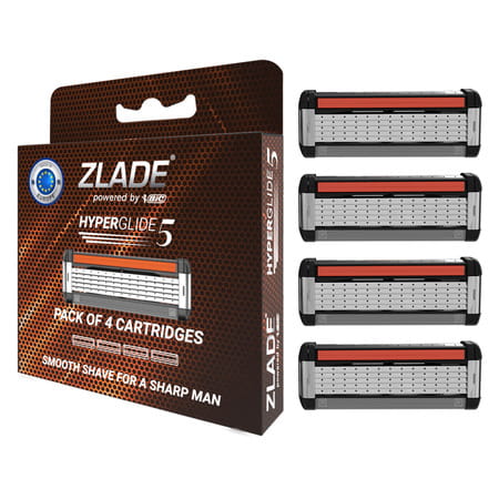 Zlade Hyperglide5 Men's Razor Cartridges - Pack Of 4