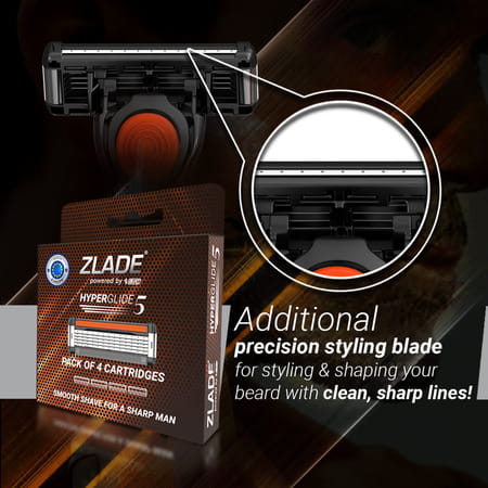 Zlade Hyperglide5 Men'S Razor Cartridges - Pack Of 4