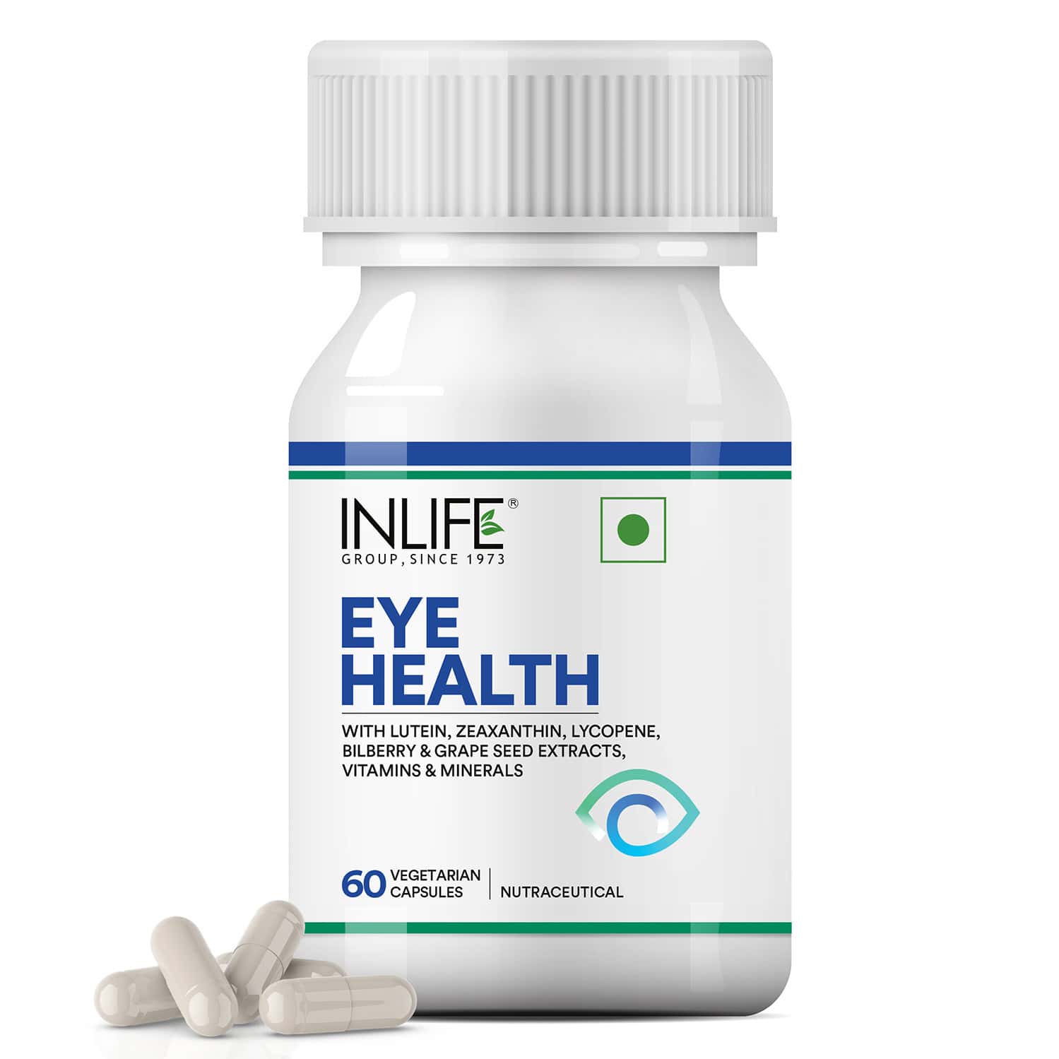 Inlife Eye Healthsupplements To Improve Vision | Protect Eyes From Oxidative Stress 60 Veg Capsules