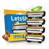 Letsshave Pro 4 Blade Shaving Blade Refills/Cartridges For Men Pack Of 4