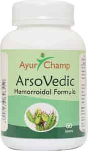 Ayur Champ Arso Vedic | Piles Hemorrhoid | Herbal Supplement | 500mg 60 Tablets
