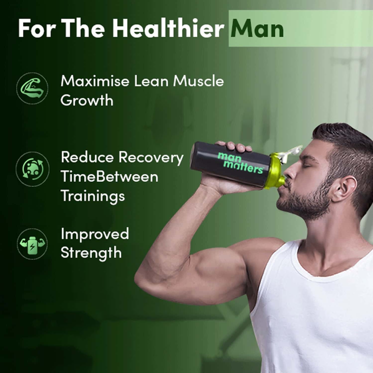 Buy MAN MATTERS VEGAIN PLANT PROTEIN POWDER 500G Online & Get Upto 60
