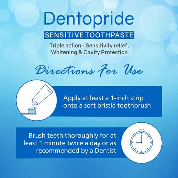 Dentopride Sensitive Toothpaste | Herbal Protection For Sensitive Teeth | (100 Gm Pack Of 2)