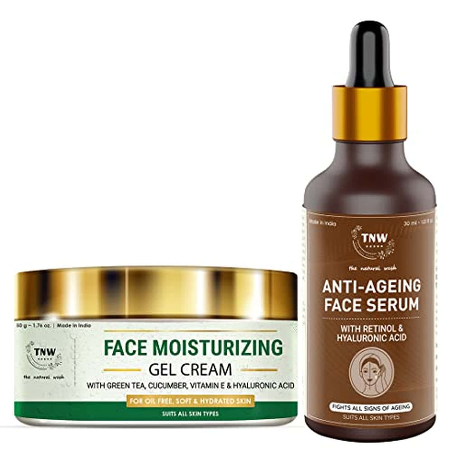 Tnw-the Natural Wash Anti-aging Serum And Face Moisturizing Gel Cream