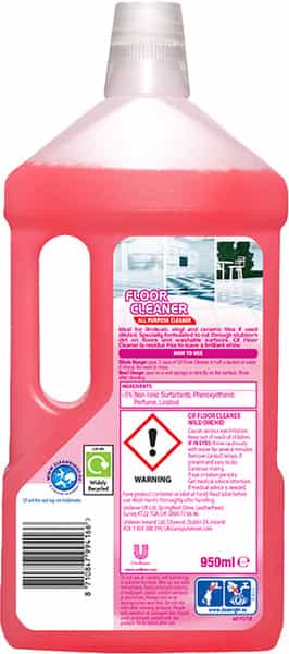 Cif Wild Orchid Multipurpose Floor Cleaner With Fresh Fragrance Leaves For Shiny Clean Surface-950Ml