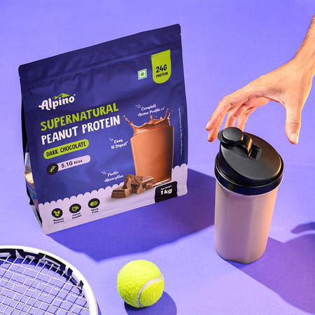 Alpino Supernatural Peanut Protein Powder Dark Chocolate Pouch 1 Kg