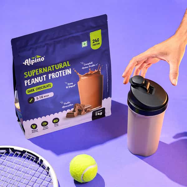 Alpino Supernatural Peanut Protein Powder Dark Chocolate Pouch 1 Kg