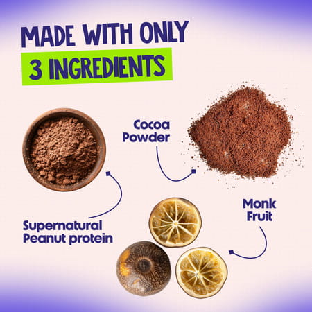 Alpino Supernatural Peanut Protein Powder Dark Chocolate Pouch 1 Kg