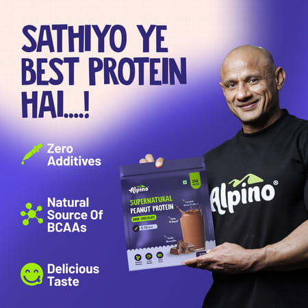 Alpino Supernatural Peanut Protein Powder Dark Chocolate Pouch 1 Kg