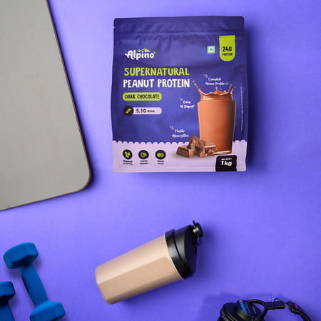 Alpino Supernatural Peanut Protein Powder Dark Chocolate Pouch 1 Kg