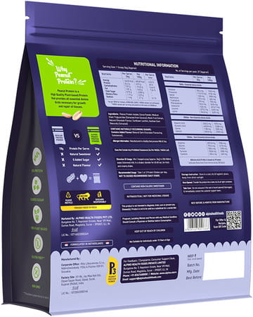 Alpino Supernatural Peanut Protein Powder Dark Chocolate Pouch 1 Kg