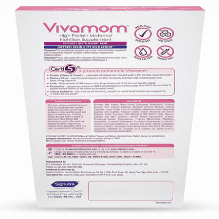 Vivamom Sf Kesar Badam Flavour Maternal Nutrition Drink Refill Of 400gm