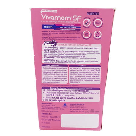 Vivamom Sf Kesar Badam Flavour Maternal Nutrition Drink Refill Of 400Gm