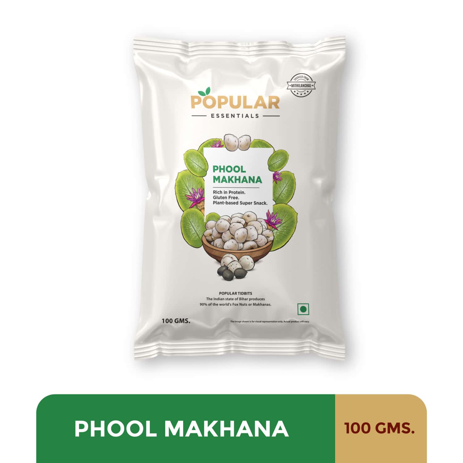 Popular Essentials Phool Makhana | 100 Gm