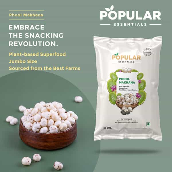 Popular Essentials Phool Makhana | 100 Gm