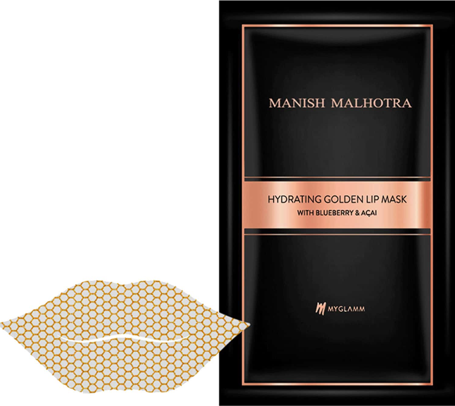 Manish Malhotra Beauty By Myglamm Hydrating Golden Lip Mask With Blueberry & Acai