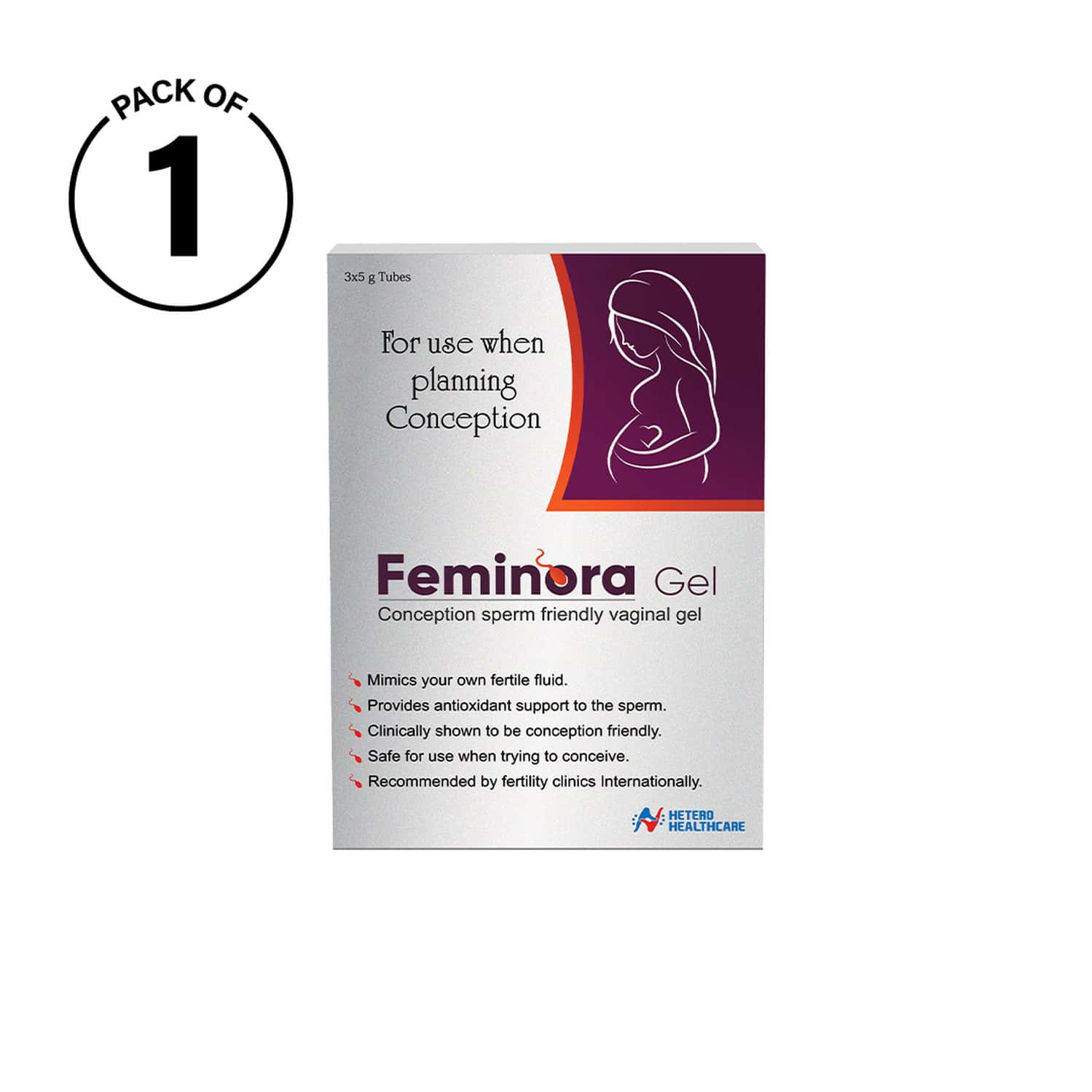Feminora Vaginal Lubricant Gel | 3 Tubes (5g Each)