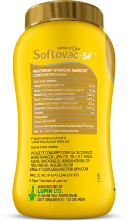 Softovac Sf Bowel Regulator For Constipation Powder 450 Gm