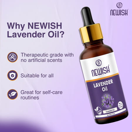 Newish Lavender Essential Oil For Hair Skin & Diffuser 30Ml