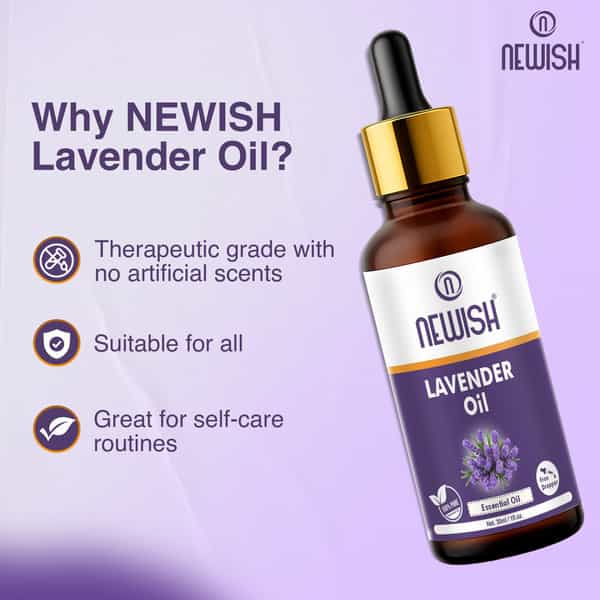 Newish Lavender Essential Oil For Hair Skin & Diffuser 30Ml