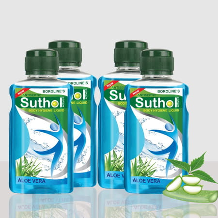Boroline'S Suthol Active Aloe Vera Antiseptic Liquid 200ml X 4 (Pack Of 4)
