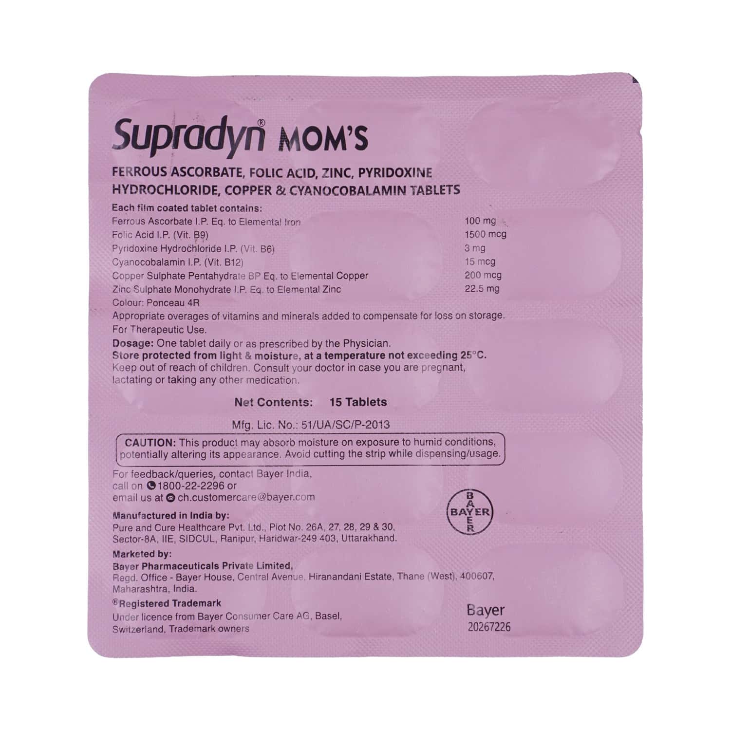 Supradyn Mom's Strip Of 15 Tablets