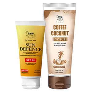Tnw The Natural Wash Face & Body Scrub (coffee Coconut Scrub + Spf 50++ Sunscreen) 150 Ml