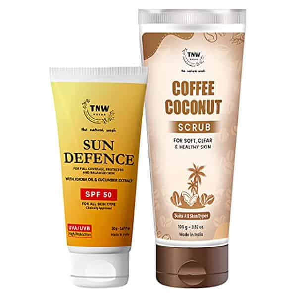 Tnw The Natural Wash Face & Body Scrub (Coffee Coconut Scrub + Spf 50++ Sunscreen) 150 Ml