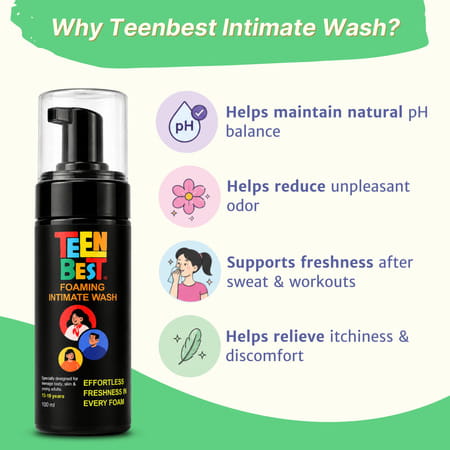 Healthbest Foaming Intimate Wash 100Ml| Ph Balanced With Aloe Vera| Daily Freshness - 100Ml