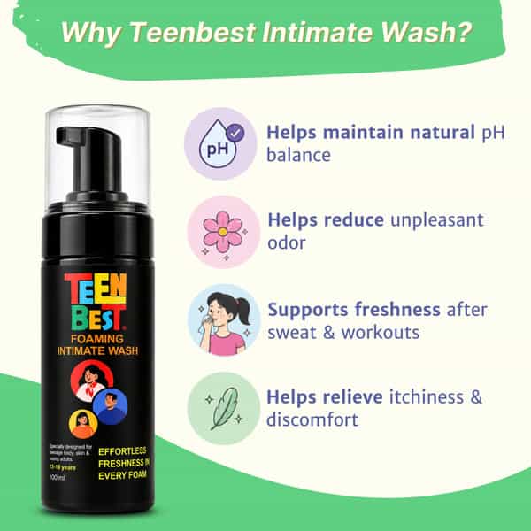 Healthbest Foaming Intimate Wash 100Ml| Ph Balanced With Aloe Vera| Daily Freshness - 100Ml
